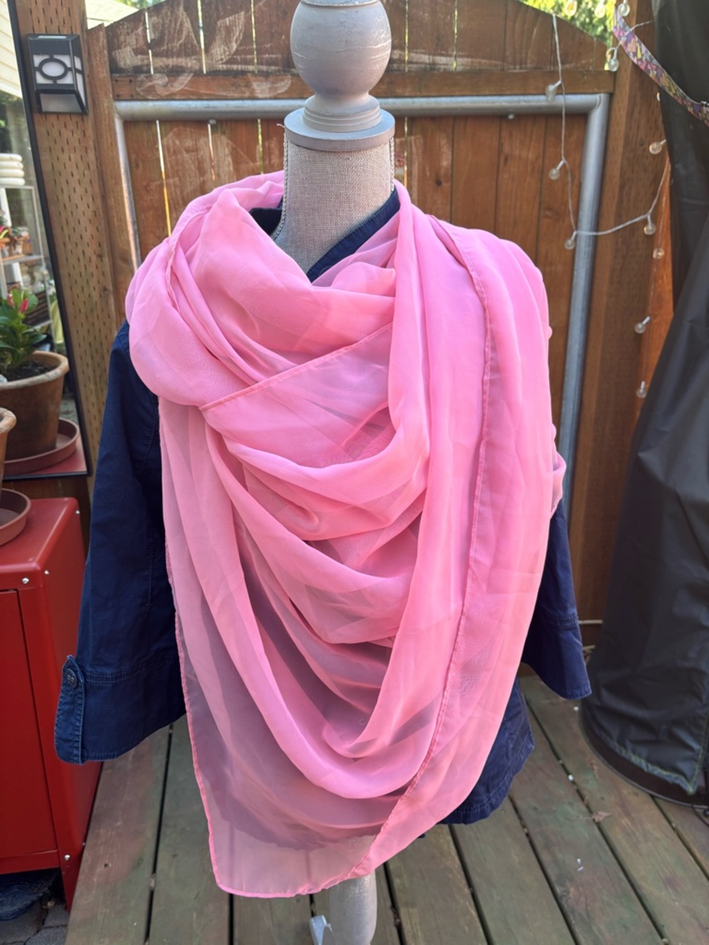 Lightweight Sheer Chiffon Wrap Scarf Fairy Romantic Coquette